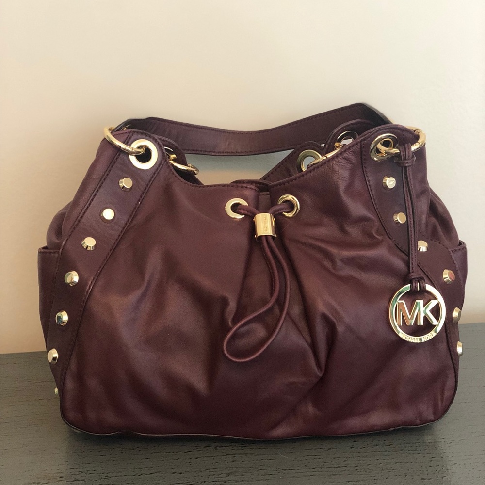 Michael Kors Burgundy Leather Bag